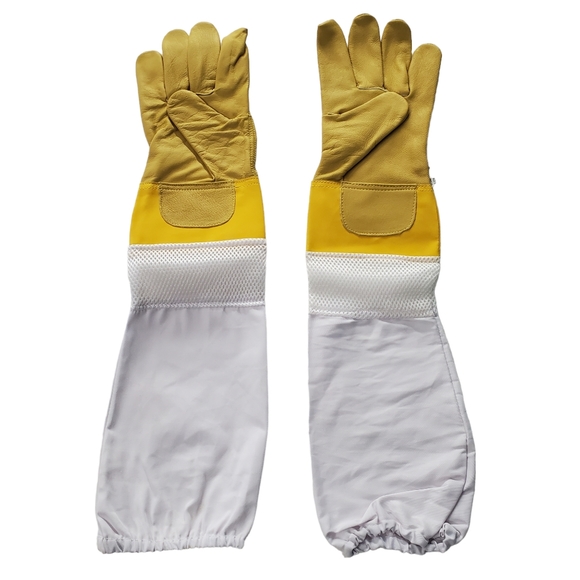 NEW Ventilated Gloves Professional Beekeeping Leather/ Long/Durable Size XL - Picture 6 of 9